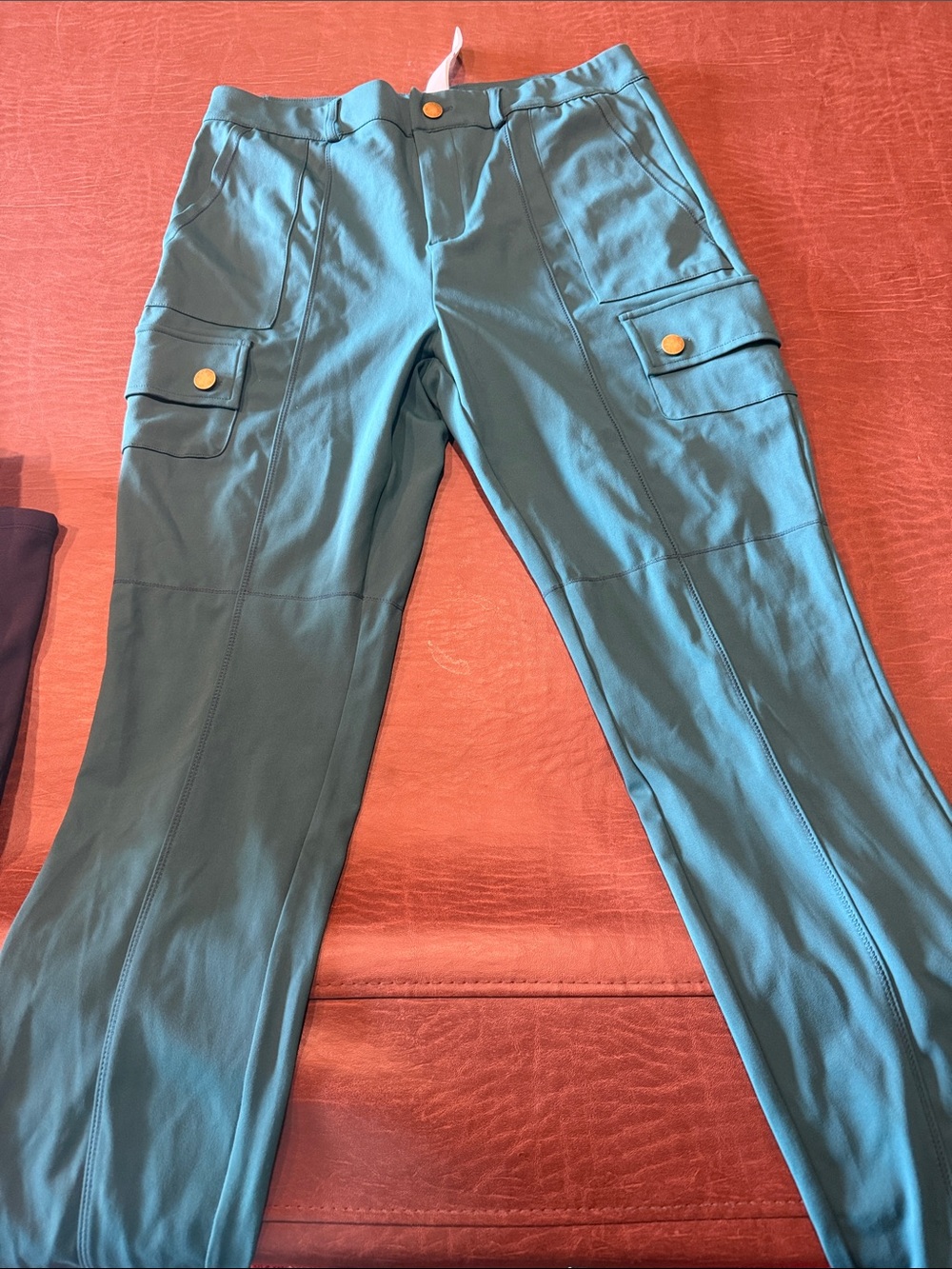HALARA Teal Straight Leg Cargo Pants